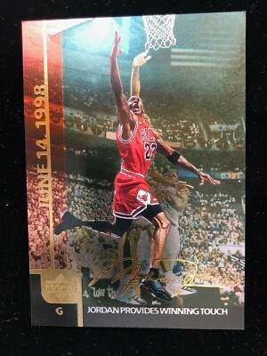 1999 Upper Deck MJ6 June 14 1998 Jordan Provides Winning Touch