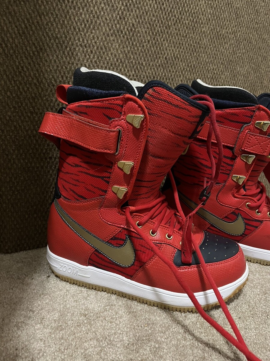 【美品】NIKEナイキスノーボードZOOM AIR FORCE 1 RABBIT Nike Zoom Force 1 Snowboard Boots Mens Size 8 Tiger Rabbit