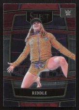 2022 Panini Select WWE Riddle Red and Blue #36 Card
