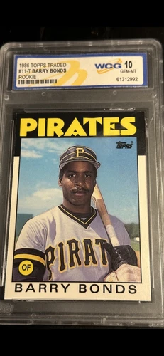 1986 Topps Traded #11T Barry Bonds RC PSA 10 Centered Pittsburg Pirates 🔥