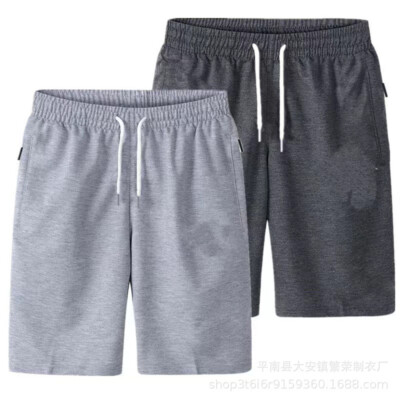 M-6XL Mens Shorts Jersey Plain Elastic Casual Gym Sweat Jogger Sports Bottom 