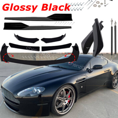 ABS Front Bumper Lip+Rear Canard+29'' Side Skirts For Aston Martin V8 Vantage