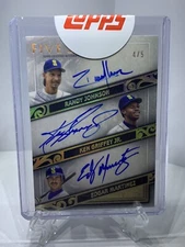 2021 Topps Five Star #PST-RKE Randy Johnson Ken Griffey Jr Edgar 4/5 Triple Auto