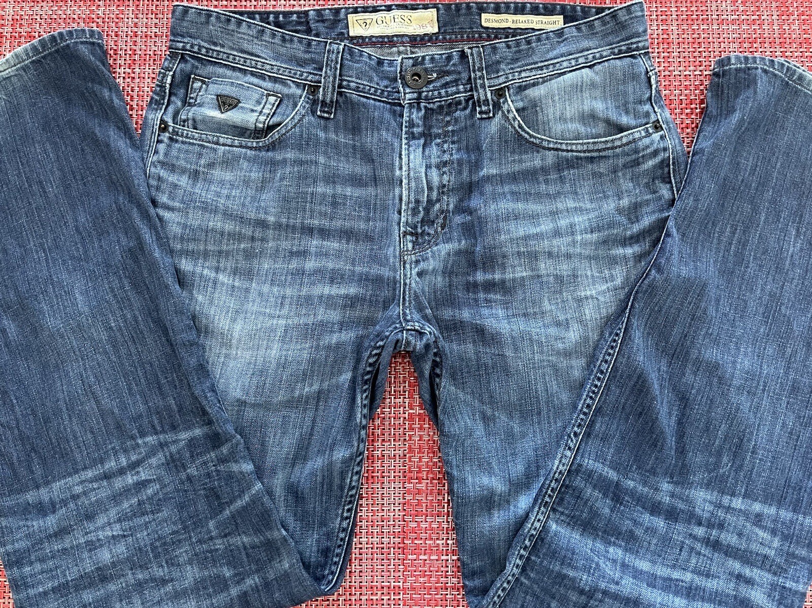 Guess Desmond Men’s Relaxed Straight Fit Blue Jeans 32x30 eBay