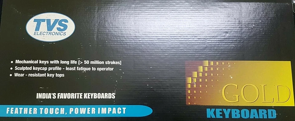 TVS Gold Bharat Gold USB Keyboard (Black) - Image 2 of 3