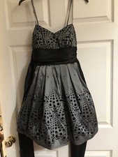 B.Darlin Black And Gray Party Prom Cocktail Evening  Dress Size 7-8