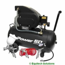 Sealey SAC5020APK Compressor 50L Direct Drive 2hp with 4pc Air Accessory Kit