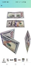  100 Hundred Dollar Bill Wallet Money Thin Bi-Fold