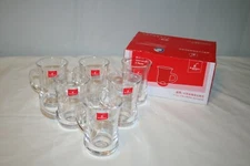 6 Blinkmax 5 oz Coffee or Tea Clear Glass Cups NIB 