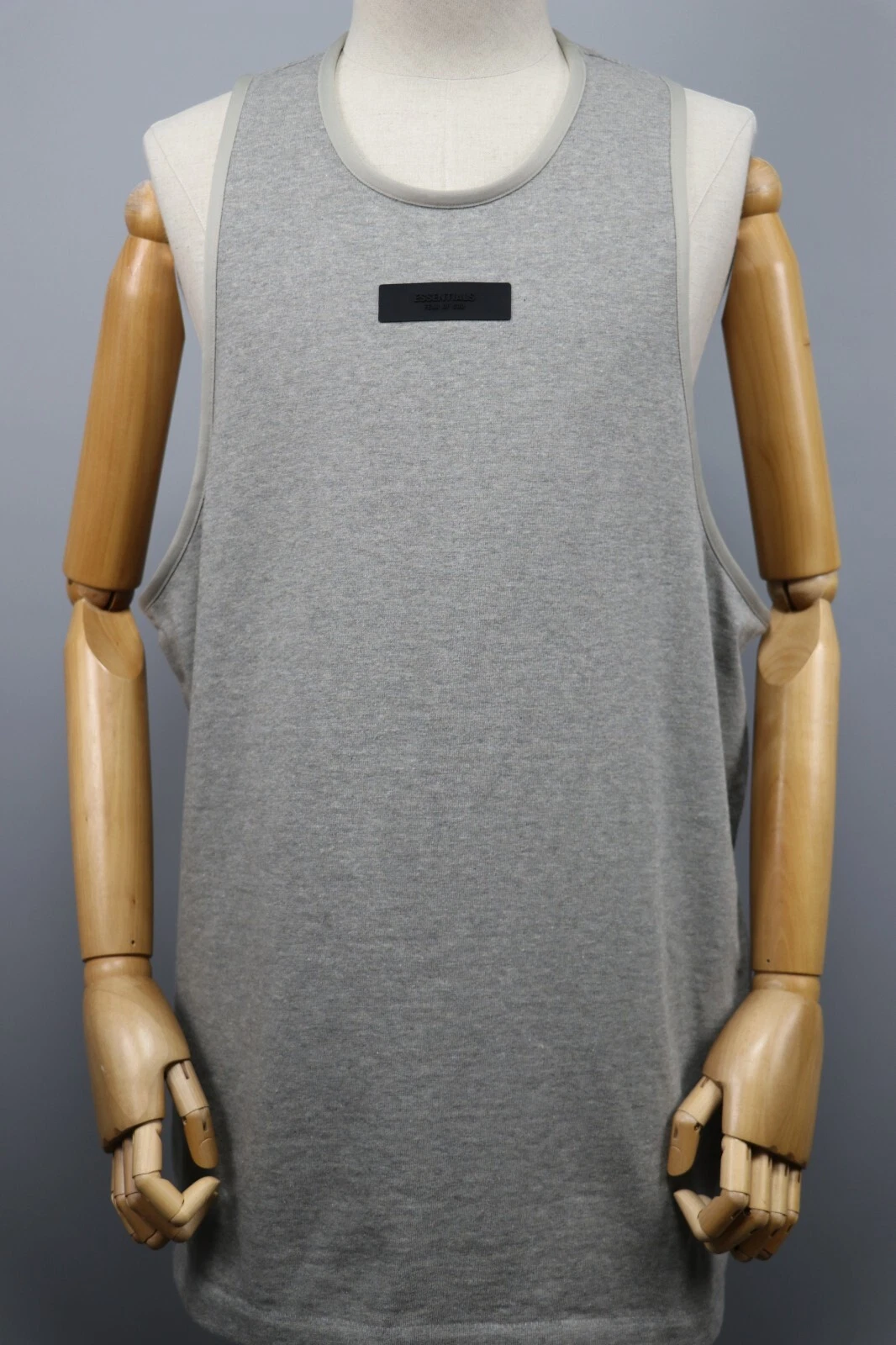 FEAR OF GOD ESSENTIALS Canotta uomo ESSENTIALS PAURA di DIO grigio cotone vero taglia XL