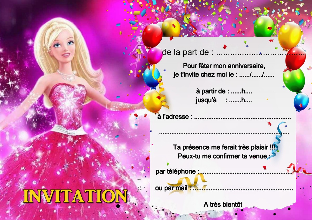 Lot De 5 à 14 Cartes D'invitation Anniversaire - Modèle REF 352 - Neuf