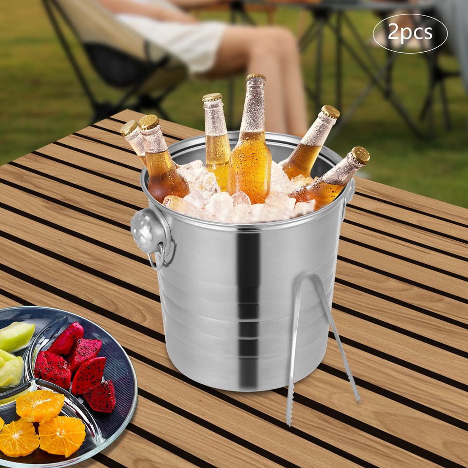 Stainless Steel Beverage Tubs Large Ice Bucket Drink Buckets For ...