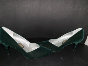 dark green suede heels
