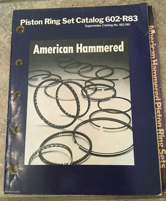 Vintage American Hammered Piston Ring Set Catalog 602-R83-Supersedes No. 602-R81