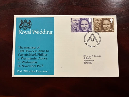 United Kingdom 1973 - Royal Wedding FDC stamps Philatelic Bureau Edinburgh
