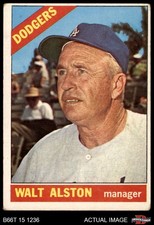 1966 Topps #116 Walter Alston Dodgers MANAGER HOF 1.5 - FAIR