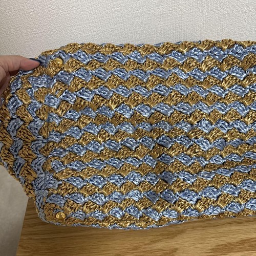 PRADA x Rare Basket Bag Woven Design with Leather Accents Stylish Summer Tote - Picture 3 of 15