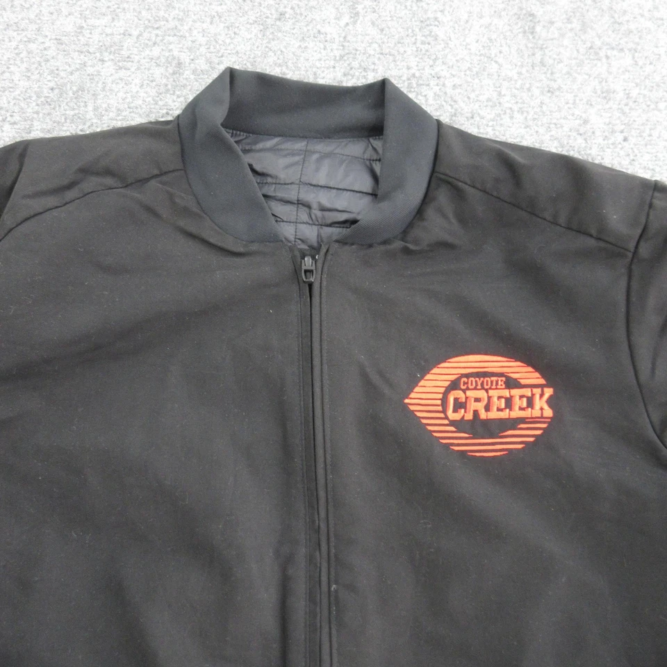 Chaqueta Lululemon Para Hombre Grande Negra Bombardero Aislada Cremallera Coyote Creek Bordada Foto 2 de 4