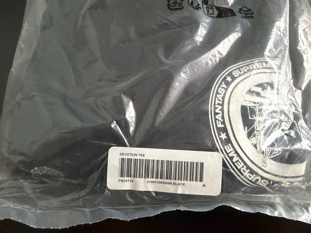 SUPREME DEVOTION TEE | BLACK | M | AUTHENTIC | eBay
