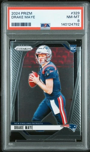 2024 PANINI PRIZM #329 DRAKE MAYE ROOKIE RC PSA 8