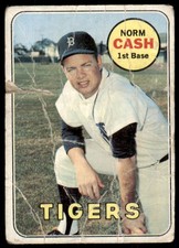 1969 Topps Norm Cash Detroit Tigers #80