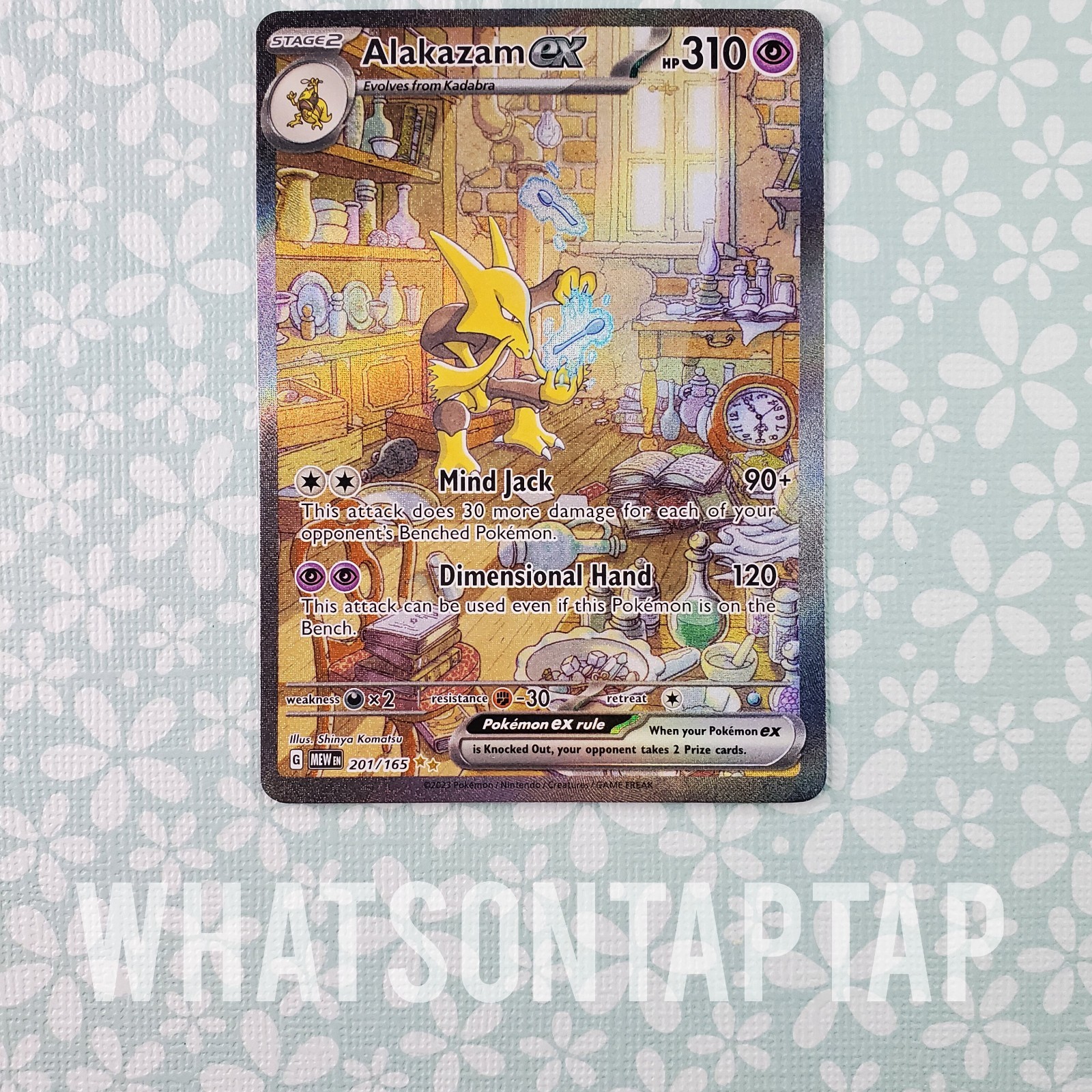 Pokemon Card Alakazam Ex 201/165 Secret Rare Scarlet Violet Pokemon 151 LP