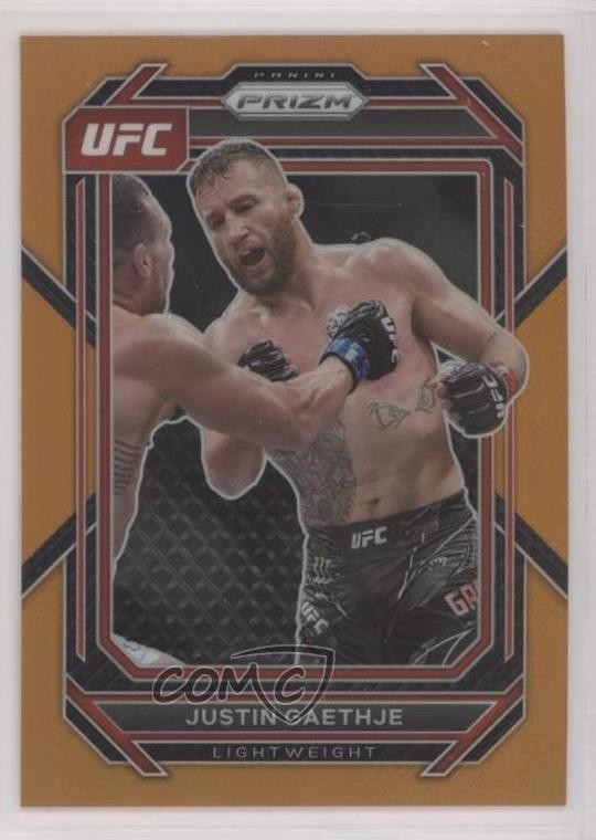 2023 Panini Prizm UFC Orange Prizm 11/99 Justin Gaethje #110 1b8