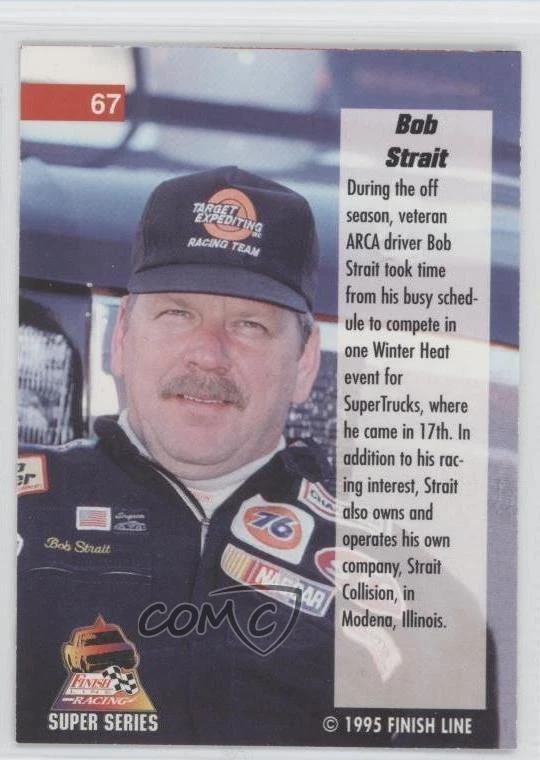 1995 Finish Line Super Series Trucks Rainbow Foil Bob Strait #67 - Image 2 of 2