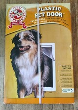 Ideal Pet Plastic Pet Door for Dogs / Pets NEW White Flap Size 10 1/2" x 15"