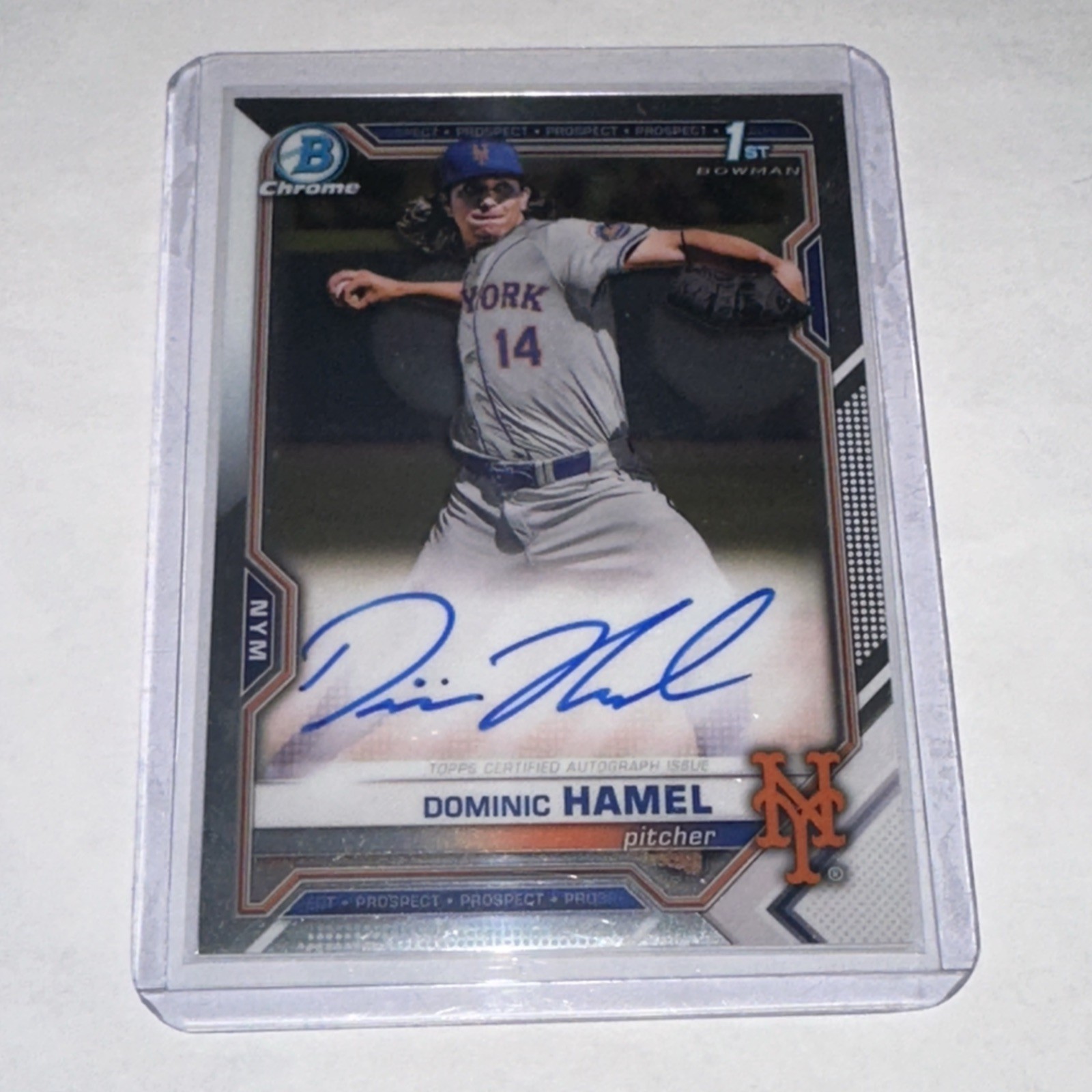 2021 Bowman Draft - Chrome Draft Pick Autographs Dominic Hamel #CDA-DH (AU, RC)