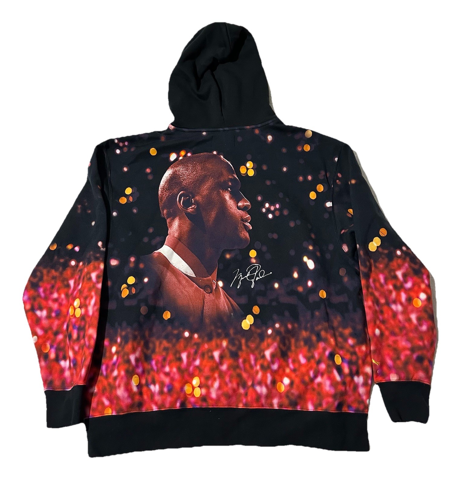 Jordan Photo Fleece Hoodie Black Allover Print Jumpman Nike DC9610-010 Mens 3XL thumbnail 2