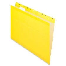 Esselte Hanging Folder - Letter - 8.50" X 11" - 1/5 Tab Cut - Yellow - 25 / Box
