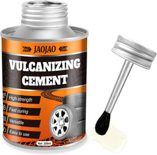 Rubber Cement Tire Repair, Tire Repair Glue Vulcanizing Glue with Built-In Brush