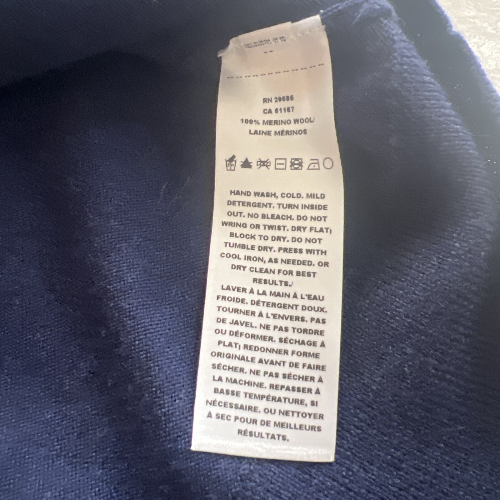 Pendleton Pullover Sweater Mens Medium Blue Merin… - image 6