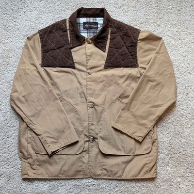 RedHead Hunting Jacket Mens M Tan Canvas Corduroy Quilted Shooting Field Coat