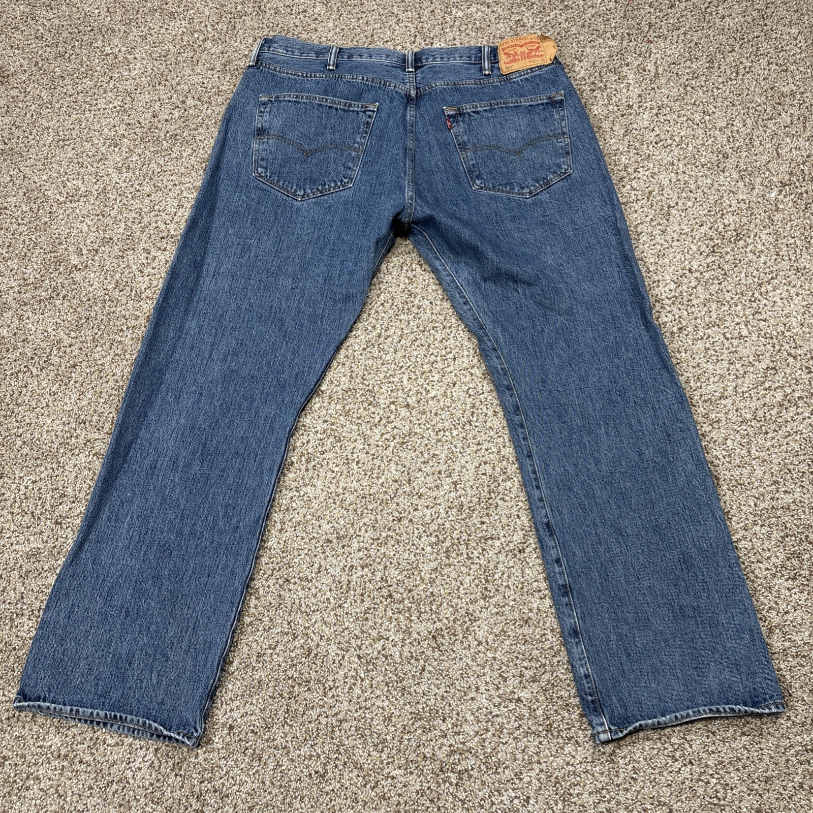 Levis 501 XX Jeans Mens 40x30 Blue Med Wash Denim Button Fly 38x30 - View 13