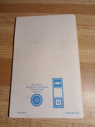 1983 Chevrolet Owners Manual - Picture 3 of 8