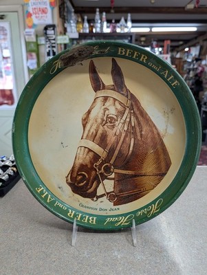 1930s Gerhard Lang Brewery Buffalo NY Horse Head Beer & Ale Champ Don Juan Tray
