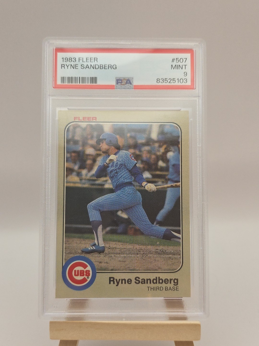 Ryne Sandberg PSA 9 RC 1983 Fleer #507 Baseball Chicago Cubs MLB