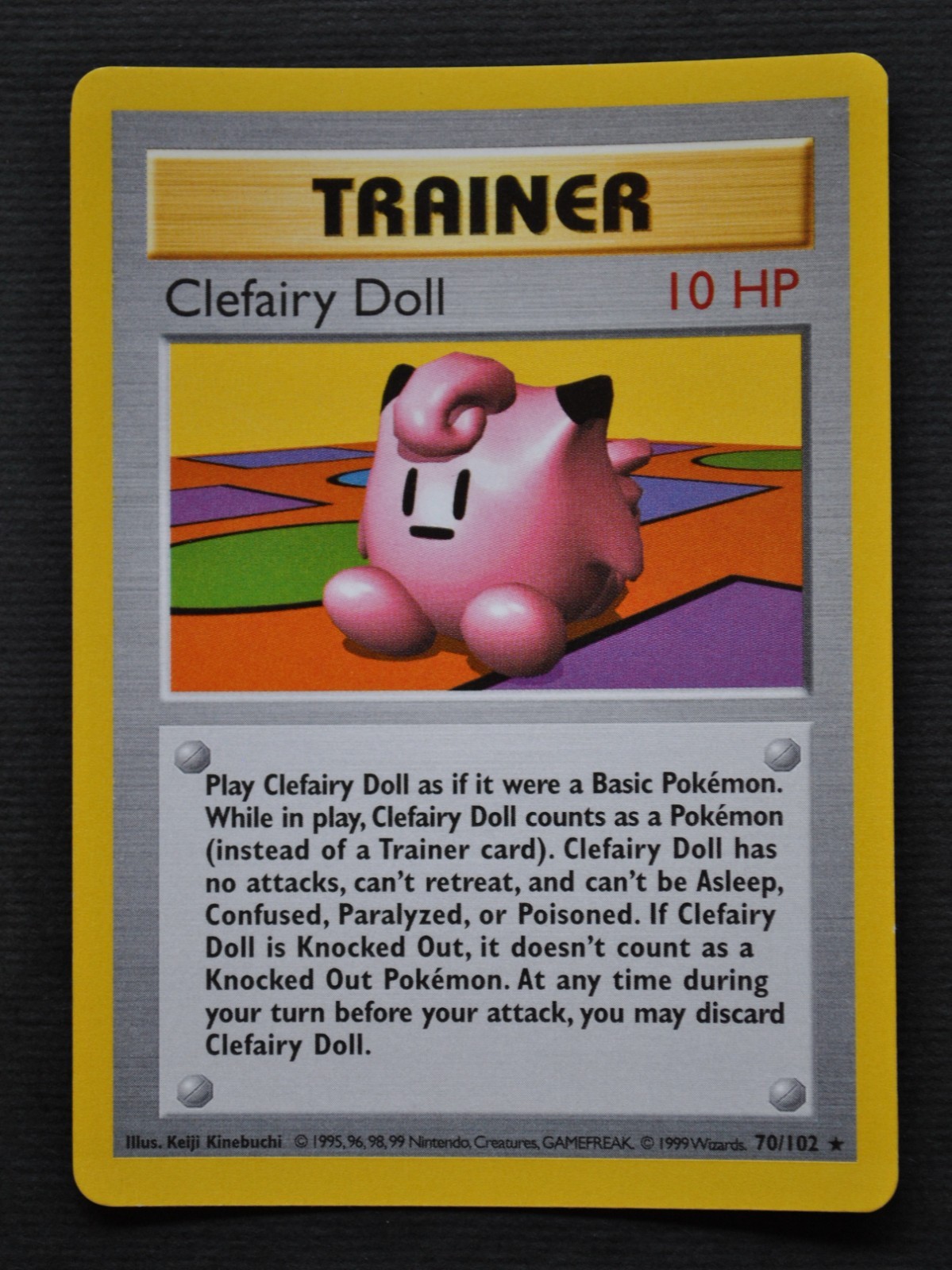 Clefairy Doll #70 / 102 SHADOWLESS Base Set - NM - Pokemon 1999 TCG WOTC Vintage