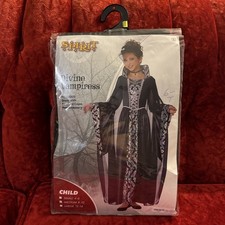 Divine Vampiress Child Medium 8-10 Costume Complete With Hair Piece 