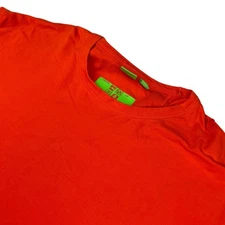 Hugo Boss Men's Cotton Stretch Crewneck L/S T-Shirt Orange/Black • 2XL