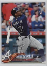 2018 Topps Late Rookie Variation SP (Bat Down) Ronald Acuna Jr #698 1lq2