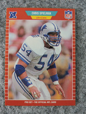 1989 Pro Set Rookie Card #125 Chris Spielman Detroit Lions Football Card. rookie card picture