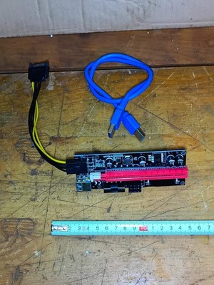 30 X PCI-e 1x 16x Express Riser Karte Adapter PCE164P-N08 Mining USB/S. Bilder