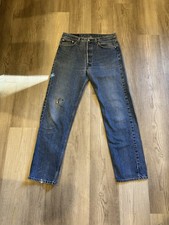 VTG USA MADE Levi's 501 Jeans Mens 36x36 Fit 35x36 Blue Denim Straight Leg 2