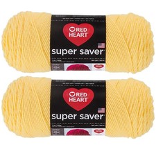 Super Saver Yarn 2 Pack Lemon 7 Oz Skein Bulk Knitting Crochet Craft Art