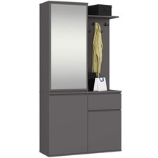mobile d'ingresso ENTRO set con specchio PK GRIGIO GRAFITE