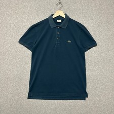Lacoste Polo Shirt Men's Size 4 Blue Short Sleeve Cotton Stretch