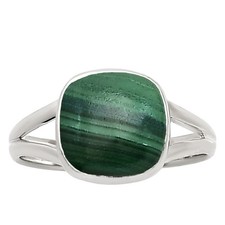 Natural Malachite Eye - Congo 925 Sterling Silver Ring s.8 Jewelry R-1002